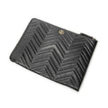Gucci GG Marmont Zip Clutch Black Matelasse Chez Blanc Leather