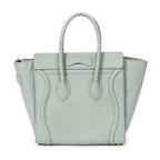 Celine Micro Luggage Light Blue Gray Calfskin Leather — view 5