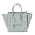 Celine Micro Luggage Light Blue Gray Calfskin Leather