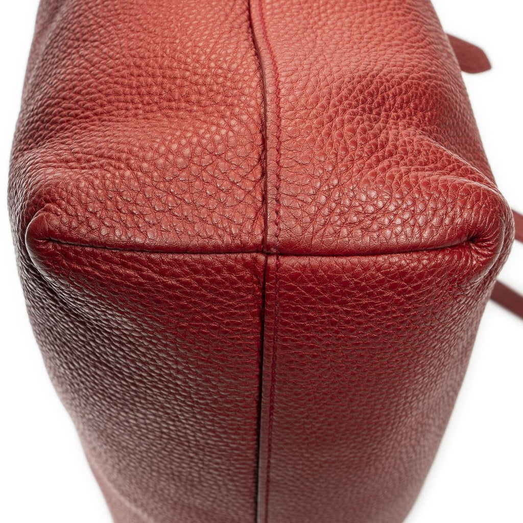 Prada Radio Pun Tote Red Vitello Daino — view 8