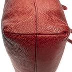 Prada Radio Pun Tote Red Vitello Daino — view 8