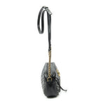 Gucci Small GG Marmont Chain Crossbody Black Matelasse Chez Blanc Leather — view 4