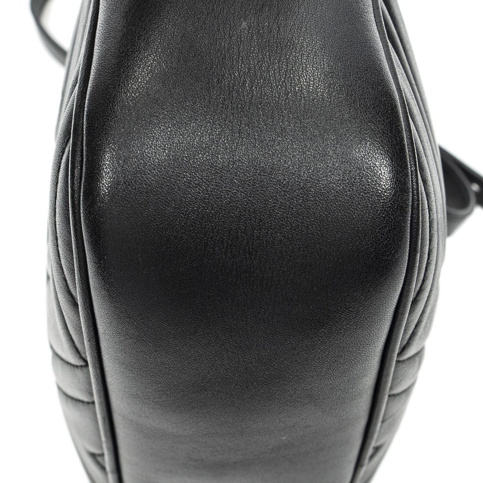 Gucci Small GG Marmont Chain Crossbody Black Matelasse Chez Blanc Leather — view 7
