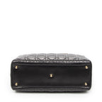 Dior Large Lady Dior Zip Black Canada Lambskin Leather Handbag — view 6