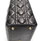 Dior Large Lady Dior Zip Black Canada Lambskin Leather Handbag — view 8