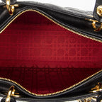 Dior Large Lady Dior Zip Black Canada Lambskin Leather Handbag — view 9