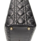 Dior Large Lady Dior Zip Black Canada Lambskin Leather Handbag — view 7