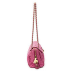 Prada Chain Shoulder Pink Matelasse Nylon Canvas Messenger — view 4