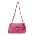 Prada Chain Shoulder Pink Matelasse Nylon Canvas Messenger