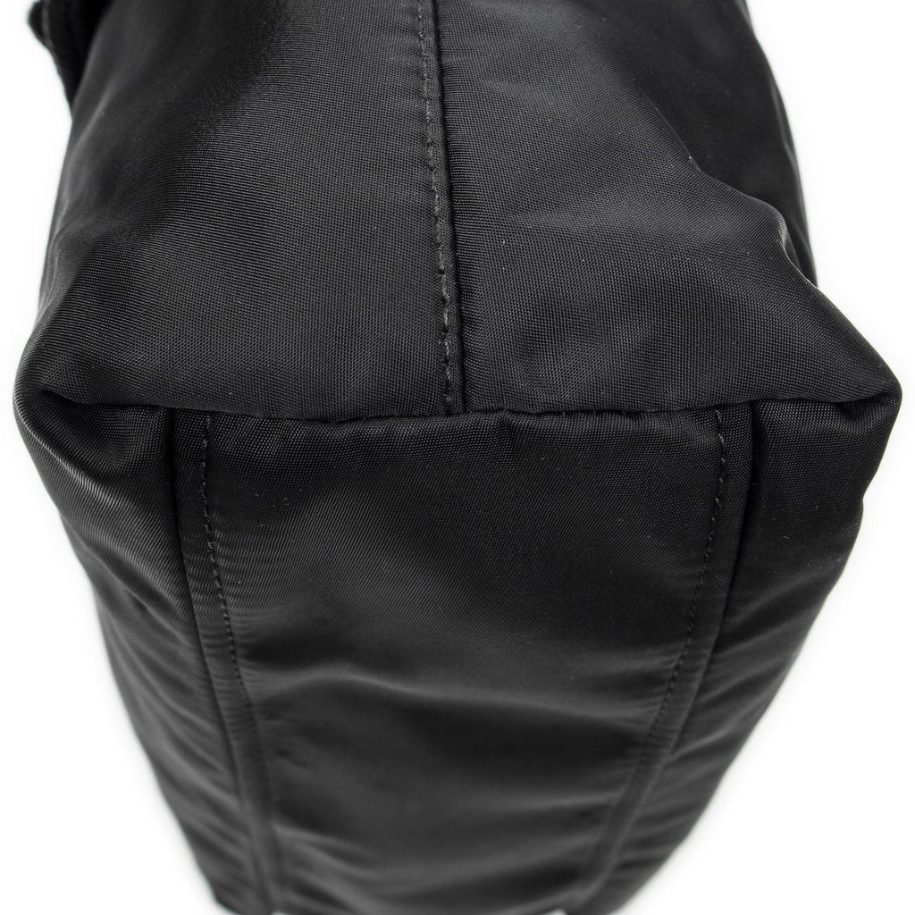 Prada Ribbon Tote Black Nylon Canvas — view 8