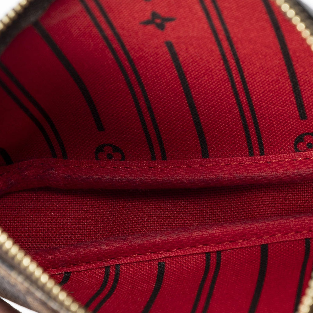 Louis Vuitton Mini Pochette Brown Red Damier Ebene — view 9