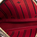 Louis Vuitton Mini Pochette Brown Red Damier Ebene — view 9