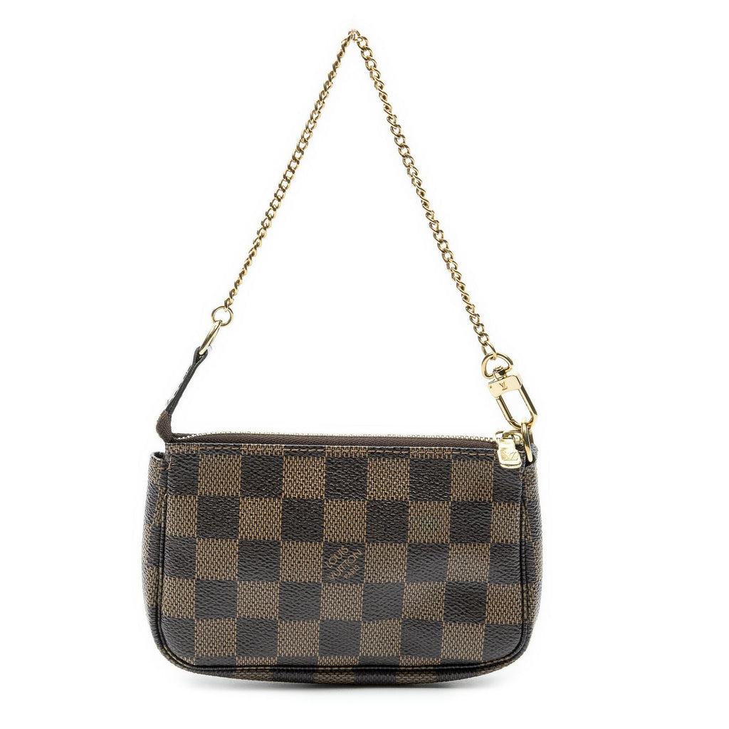Louis Vuitton Mini Pochette Brown Red Damier Ebene — view 5