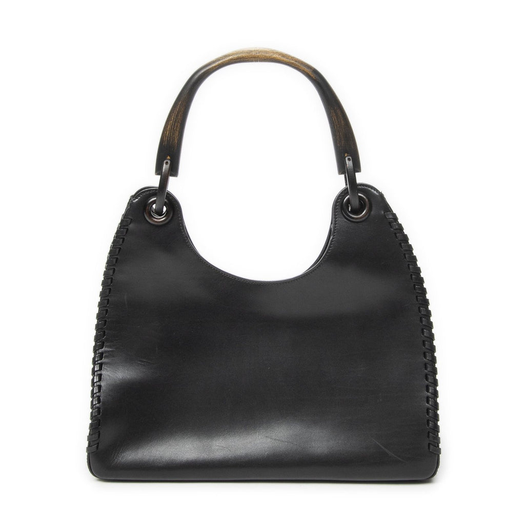 Gucci Whip Stitch Hobo Black Smooth Calfskin — view 5