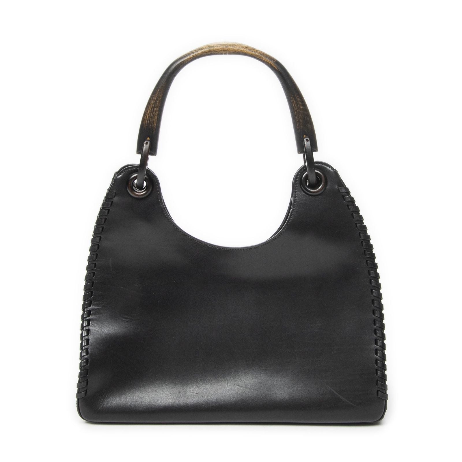 Gucci Whip Stitch Hobo Black Smooth Calfskin — view 5