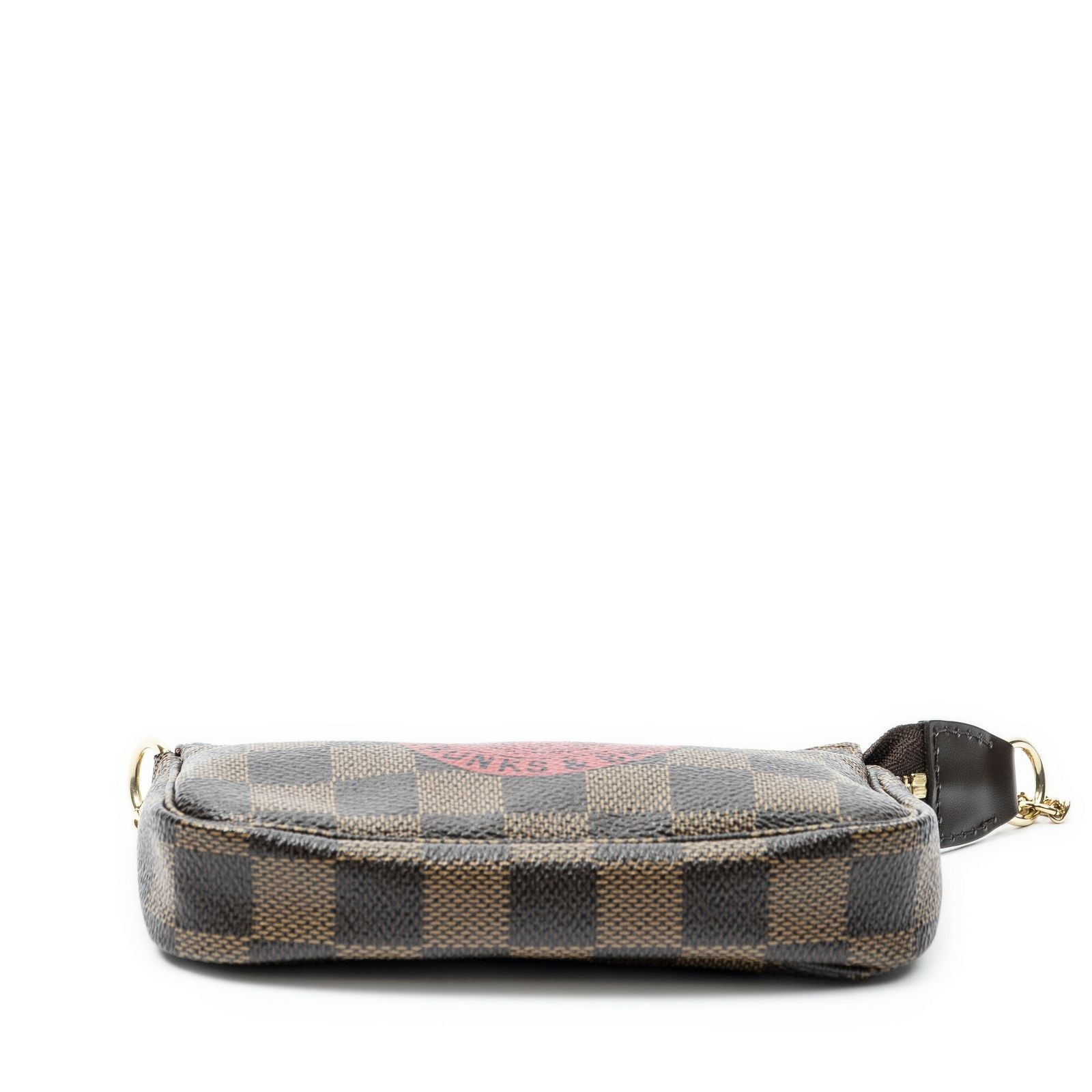 Louis Vuitton Mini Pochette Brown Red Damier Ebene — view 6