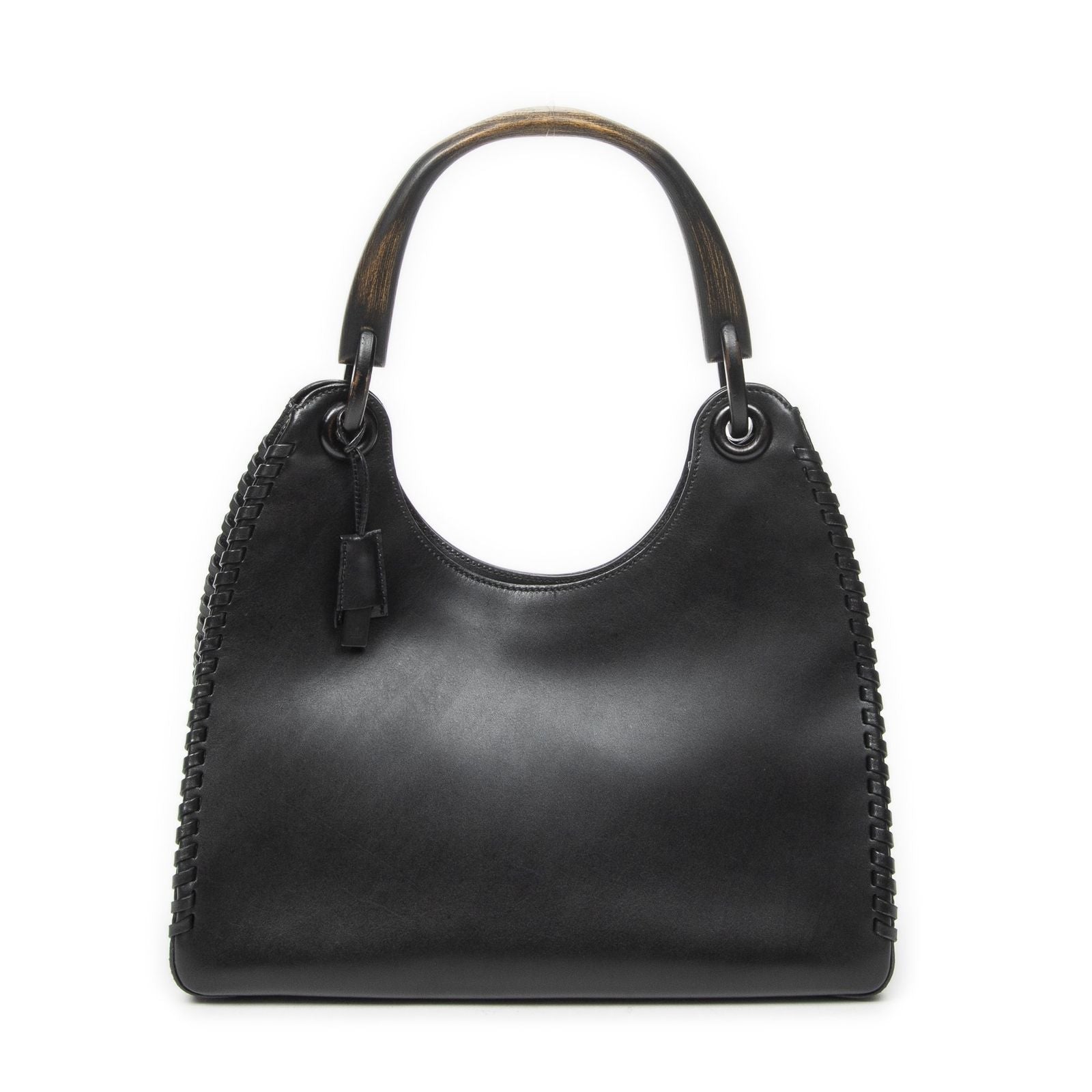 Gucci Whip Stitch Hobo Black Smooth Calfskin