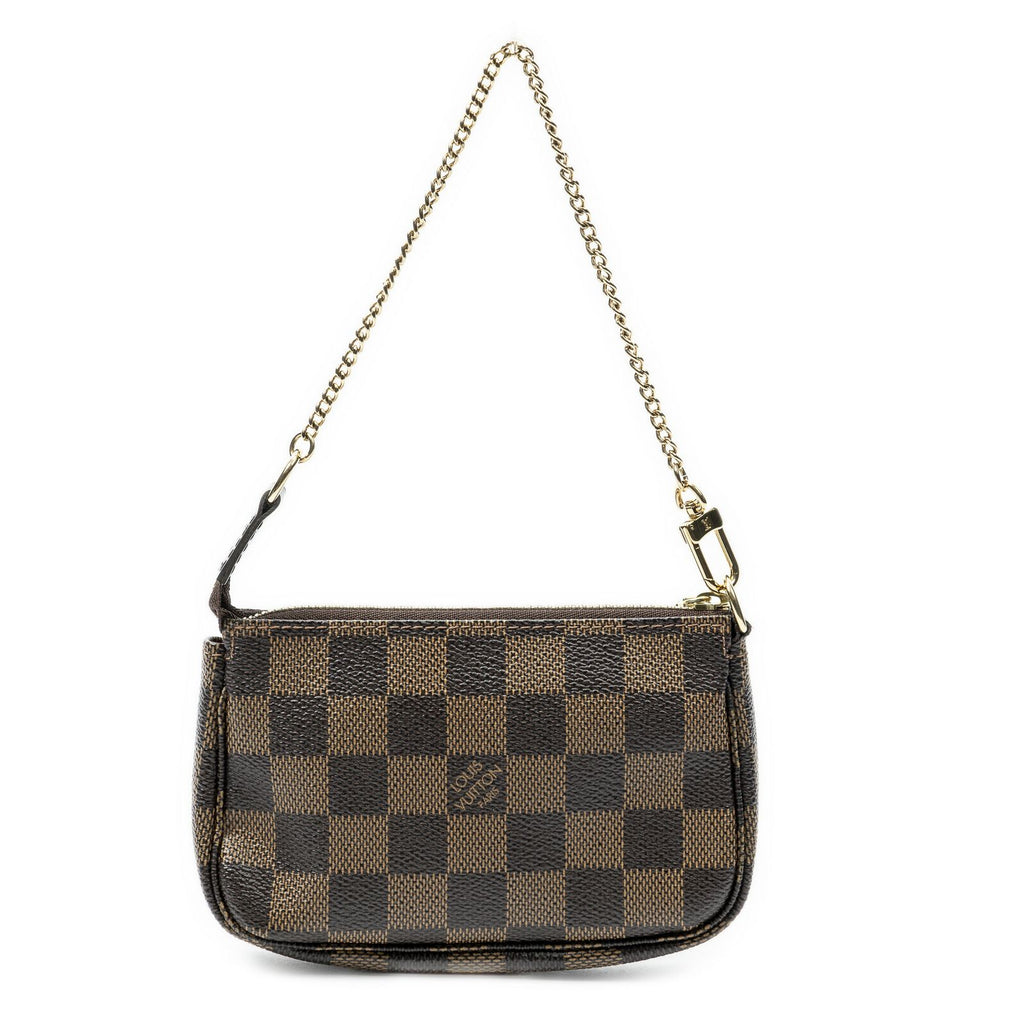 Louis Vuitton Mini Pochette Brown Red Damier Ebene — view 5