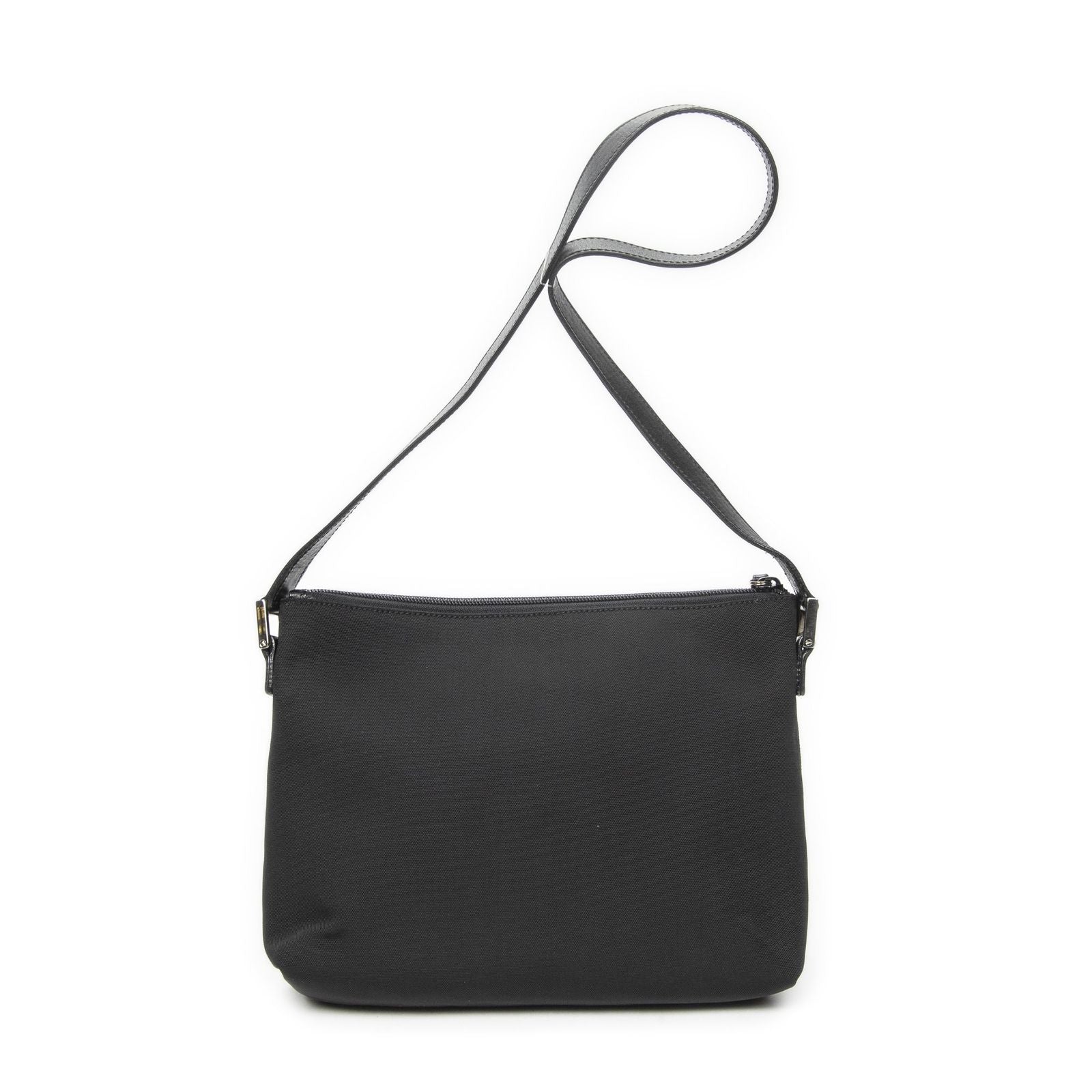 Gucci g Push Lock Shoulder Tote Black Nylon Canvas — view 5