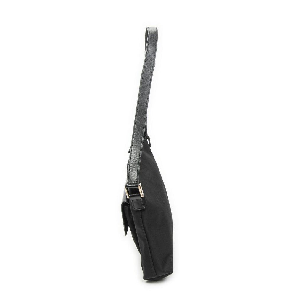 Gucci g Push Lock Shoulder Tote Black Nylon Canvas — view 3