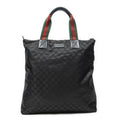 Gucci Vertical Tote Black GG Nylon Canvas