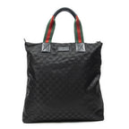 Gucci Vertical Tote Black GG Nylon Canvas
