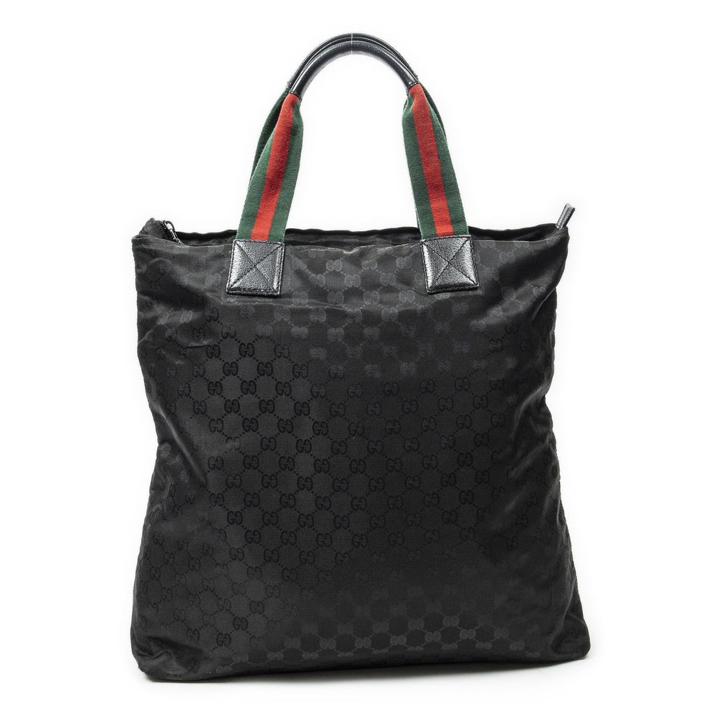 Gucci Vertical Tote Black GG Nylon Canvas — view 5