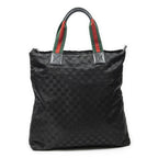Gucci Vertical Tote Black GG Nylon Canvas — view 5