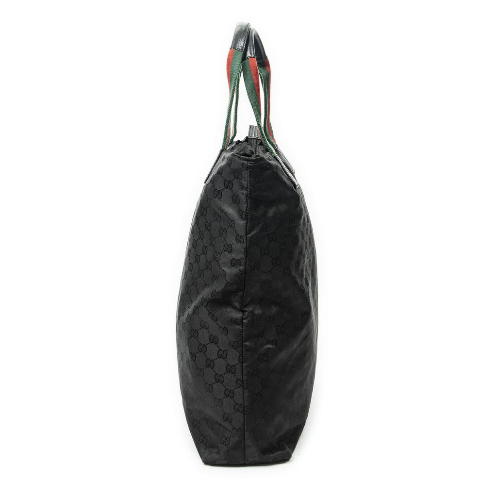 Gucci Vertical Tote Black GG Nylon Canvas — view 3