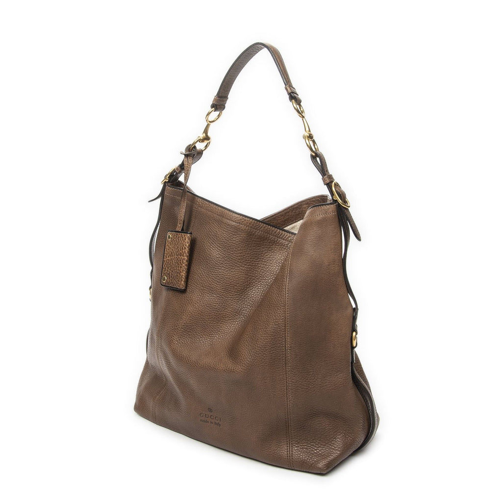 Gucci Harness Hobo Brown Pebbled Leather — view 2