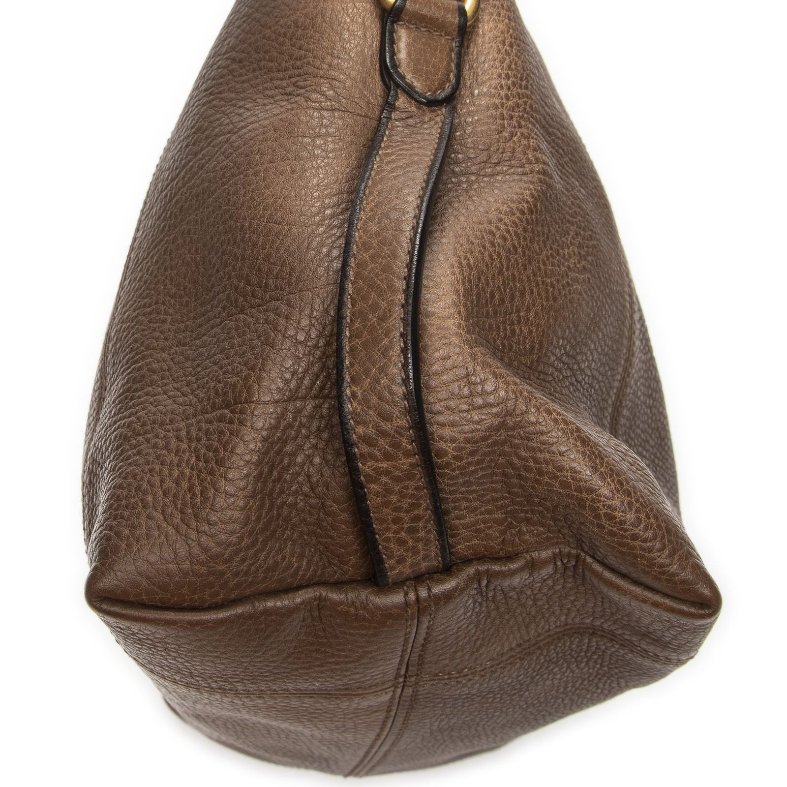 Gucci Harness Hobo Brown Pebbled Leather — view 7