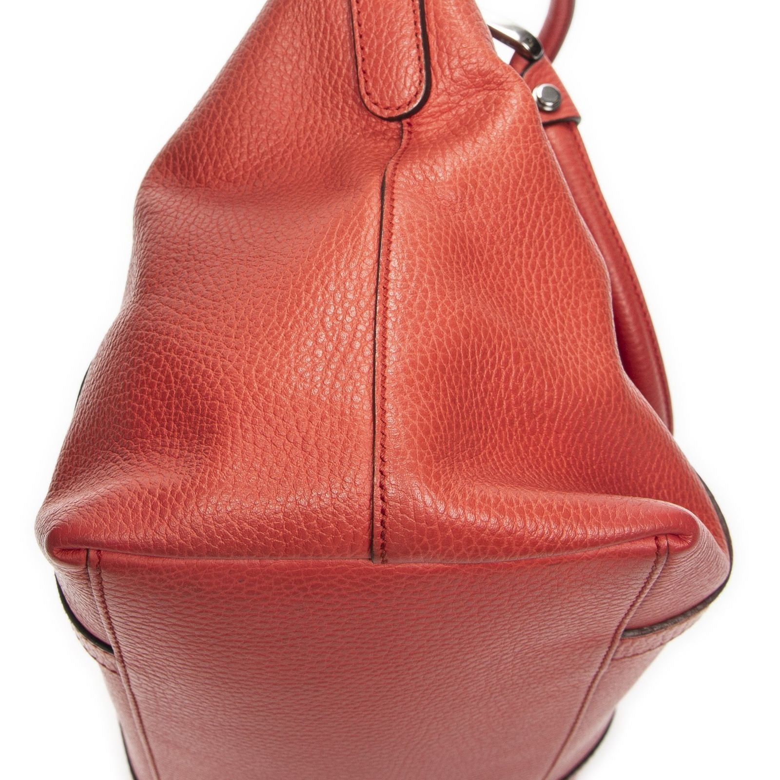Gucci GG Charm Top Handle Red Gray Calfskin Leather — view 7