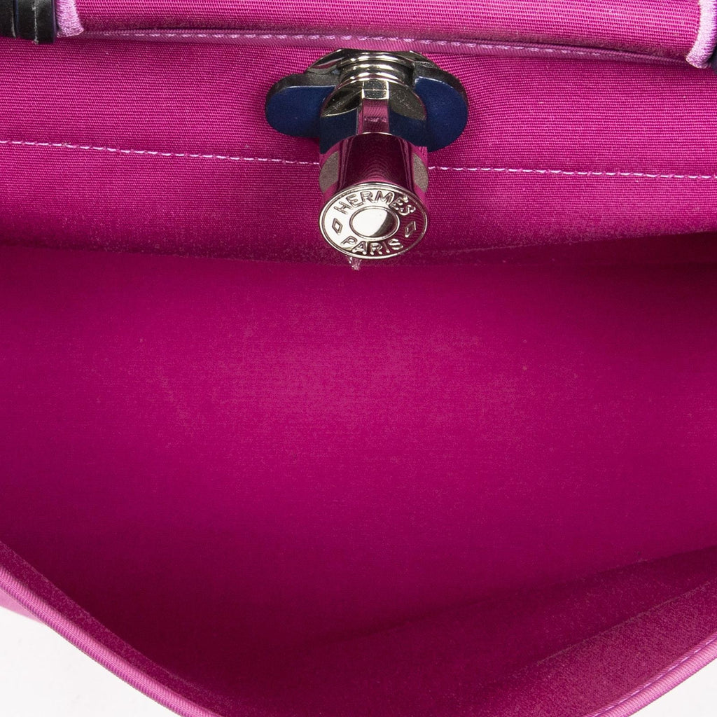 Hermes Herbag Zip Royal Blue Toile Officier Handbag — view 9