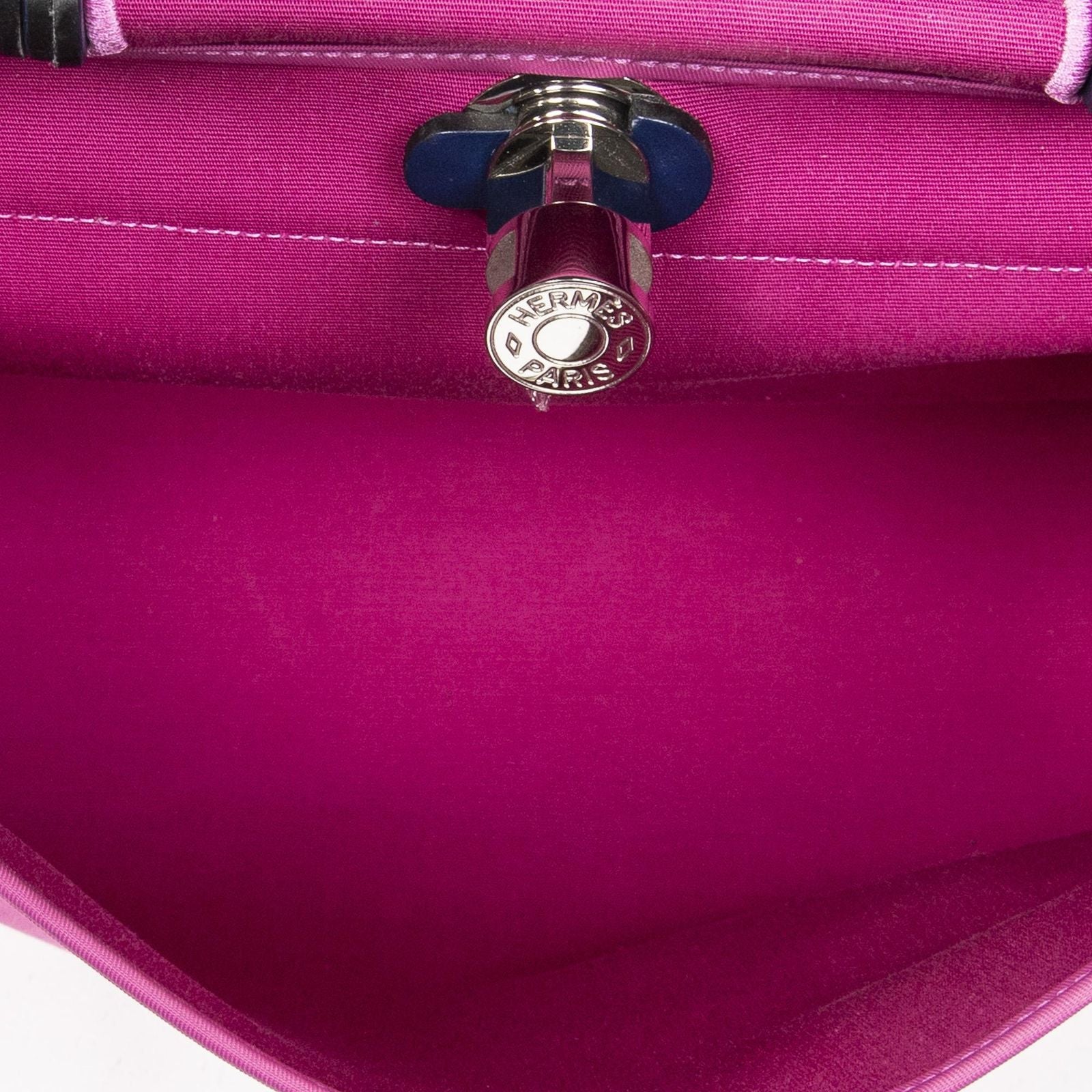 Hermes Herbag Zip Royal Blue Toile Officier Handbag — view 9