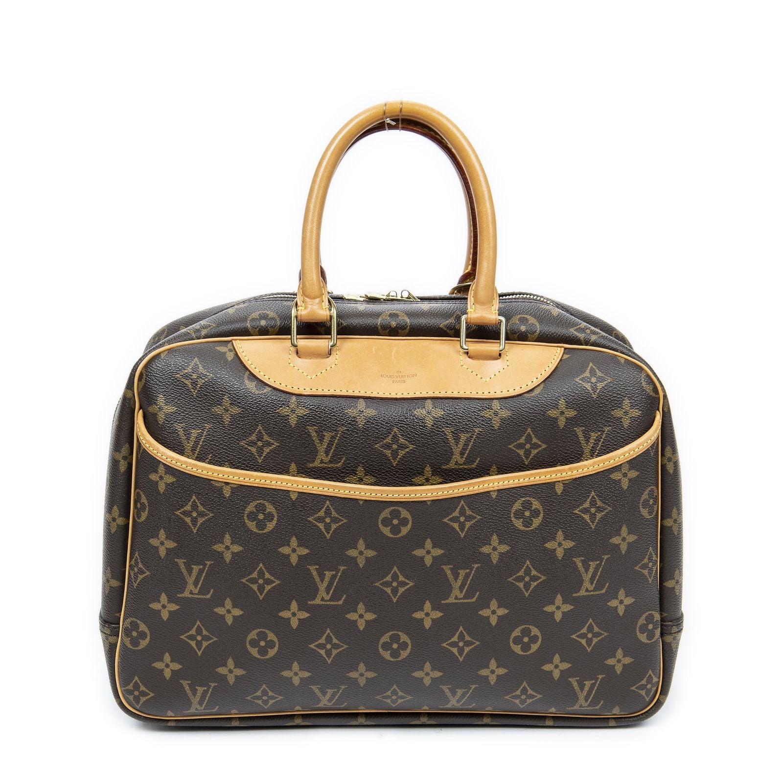 Louis Vuitton Deauville Brown Monogram Canvas Handbag