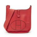 Hermes Evelyne Iiirouge Pivoine Epsom Leather Long Strap Messenger
