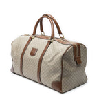 Celine Vintage Travel Boston Beige Brown Macadam Canvas Shoulder — view 2