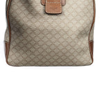 Celine Vintage Travel Boston Beige Brown Macadam Canvas Shoulder — view 8