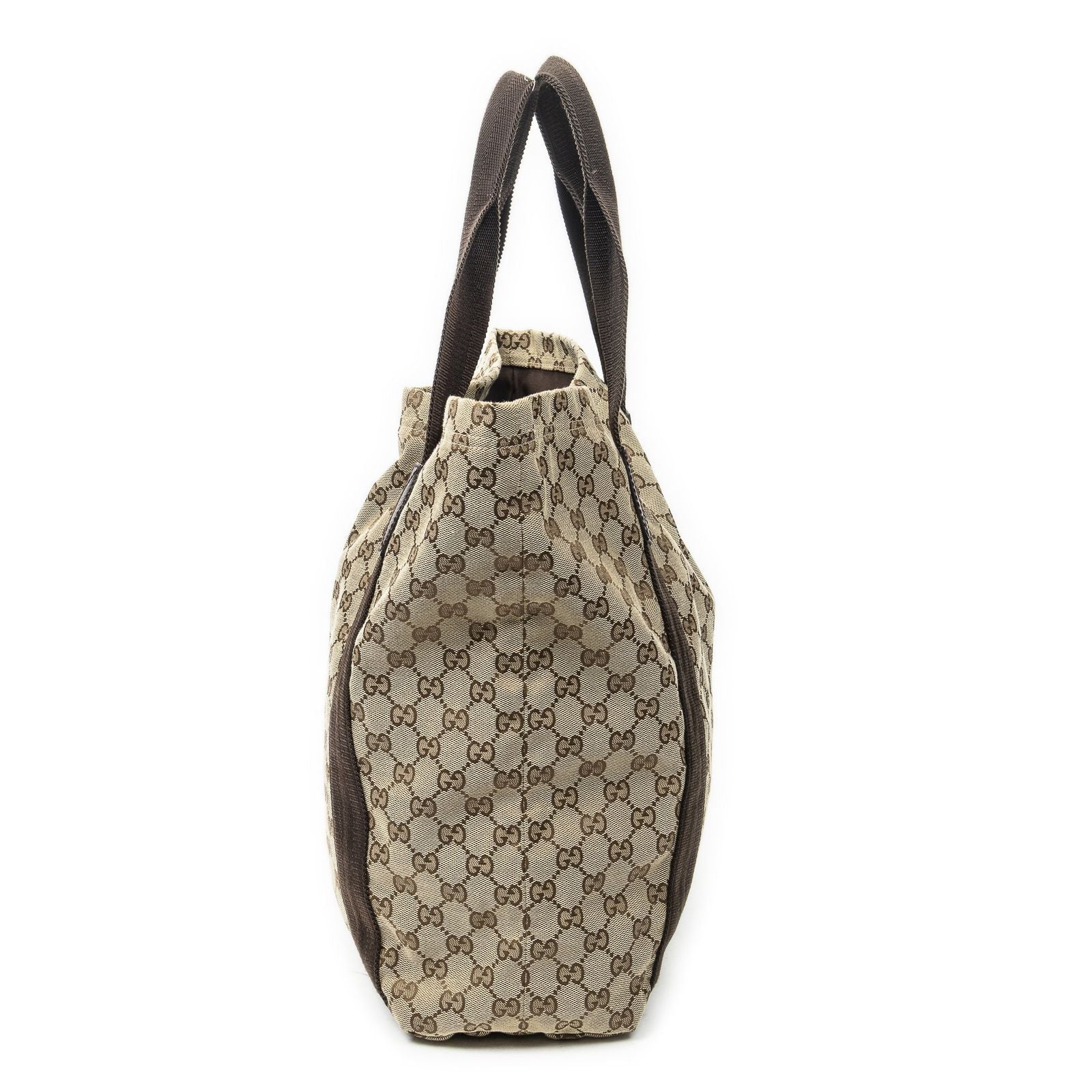 Gucci Open Shopping Tote Beige Brown GG Canvas — view 4