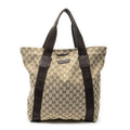 Gucci Open Shopping Tote Beige Brown GG Canvas