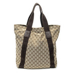 Gucci Open Shopping Tote Beige Brown GG Canvas — view 5
