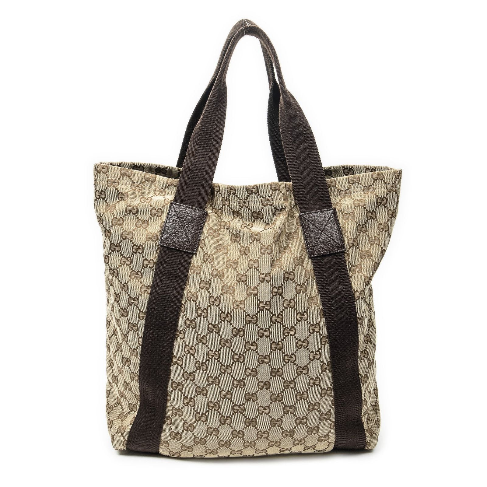 Gucci Open Shopping Tote Beige Brown GG Canvas — view 5