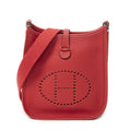 Hermes Evelyne Rouge Casaku Clemence Leather Messenger