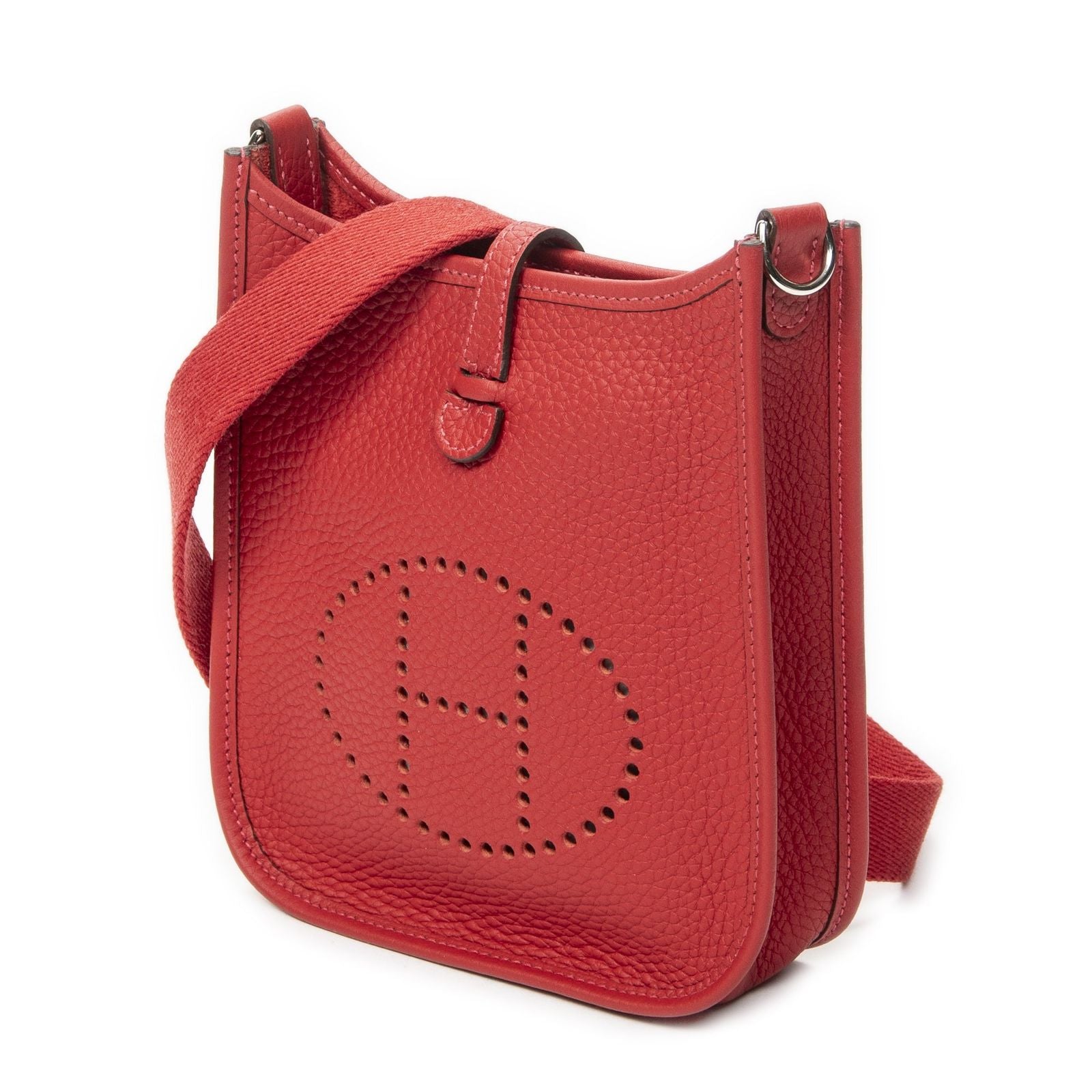 Hermes Evelyne Rouge Casaku Clemence Leather Messenger — view 2