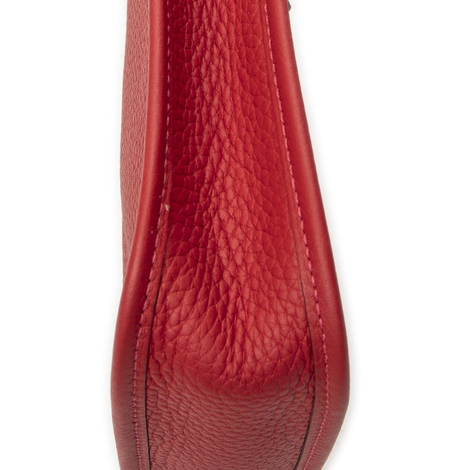 Hermes Evelyne Rouge Casaku Clemence Leather Messenger — view 7