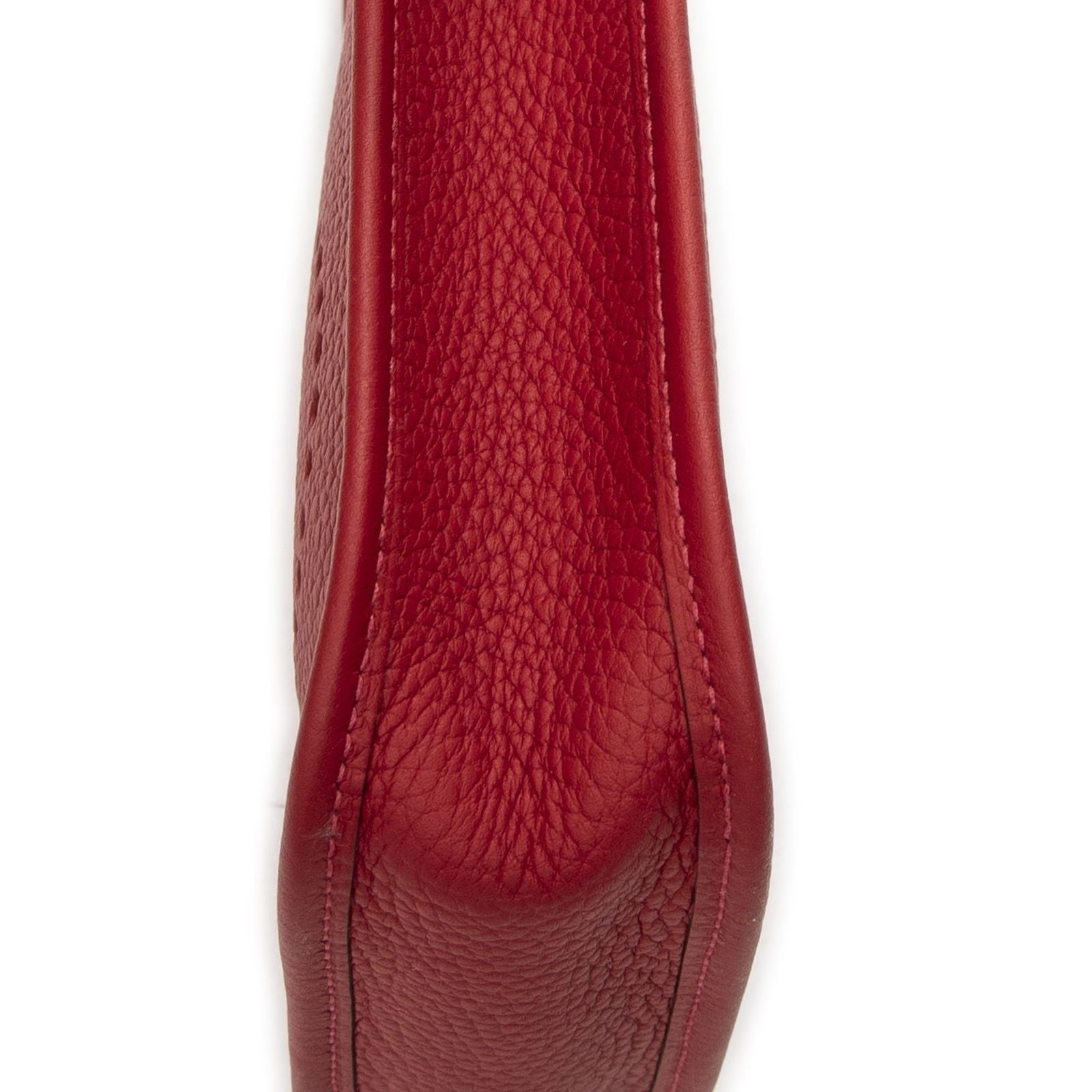 Hermes Evelyne Rouge Casaku Clemence Leather Messenger — view 8