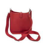 Hermes Evelyne Rouge Casaku Clemence Leather Messenger — view 5