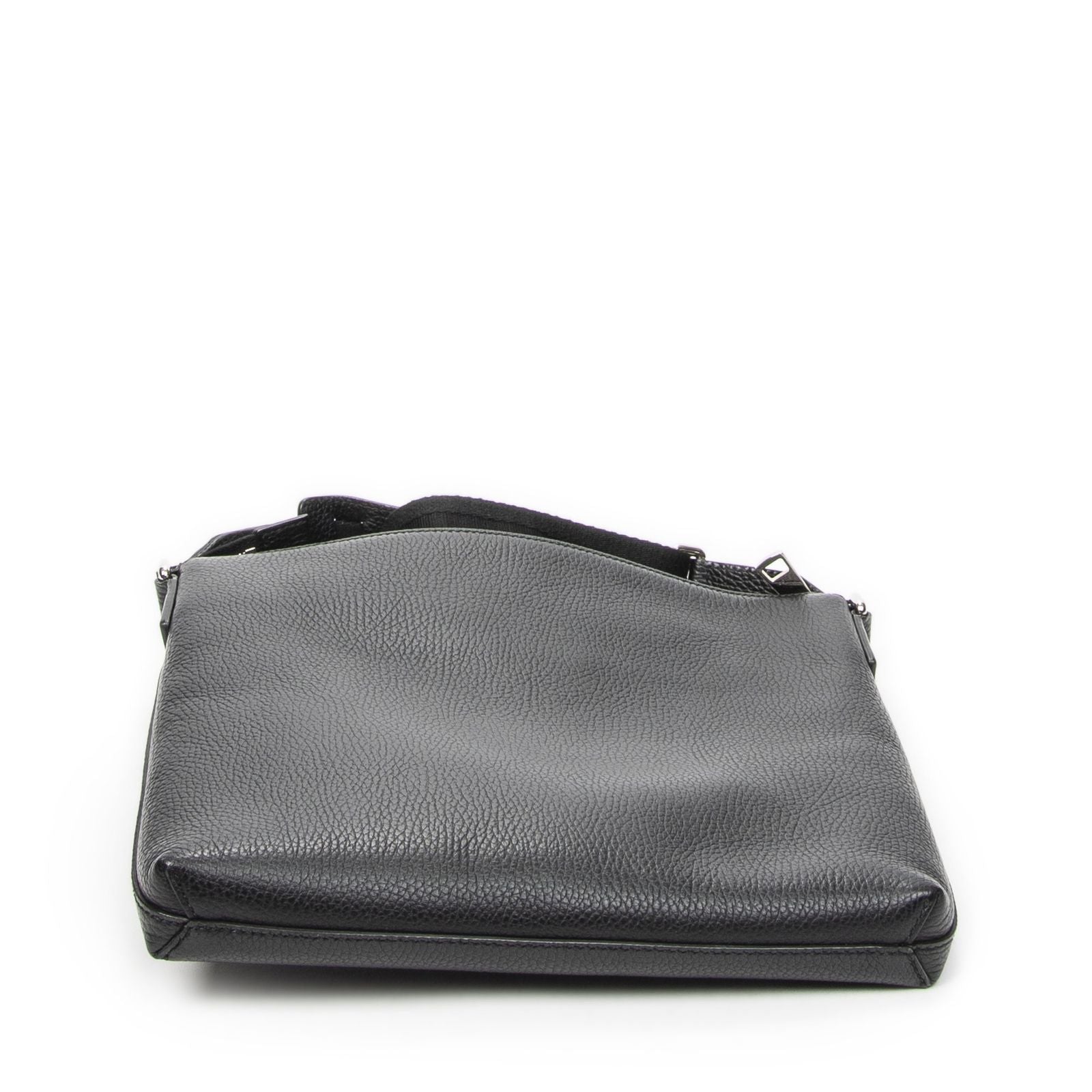 Gucci Square Zip Messenger Black Gray Leather — view 6