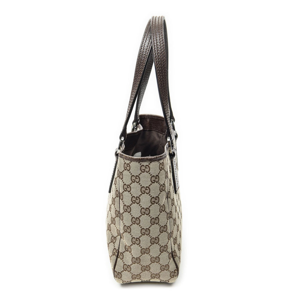 Gucci Small Shoulder Tote Beige Brown GG Canvas — view 3