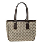 Gucci Small Shoulder Tote Beige Brown GG Canvas